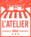 Le logo de l'hôtel de l'Atelier.